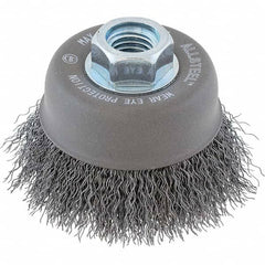 WALTER Surface Technologies - 5" Diam 5/8-11 Threaded Arbor Steel Fill Cup Brush - All Tool & Supply