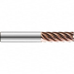 SGS - 6mm, 15mm LOC, 6mm Shank Diam, 63mm, 7 Flute Solid Carbide Square End Mill - All Tool & Supply