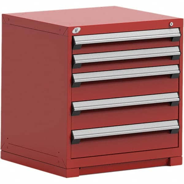 Rousseau Metal - 5 Drawer Flame Red Steel Modular Storage Cabinet - All Tool & Supply