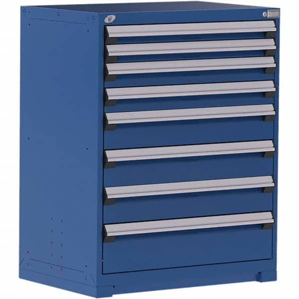 Rousseau Metal - 8 Drawer Avalanche Blue Steel Modular Storage Cabinet - All Tool & Supply