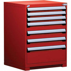 Rousseau Metal - 7 Drawer Flame Red Steel Modular Storage Cabinet - All Tool & Supply