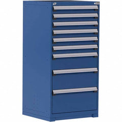 Rousseau Metal - 9 Drawer Avalanche Blue Steel Modular Storage Cabinet - All Tool & Supply