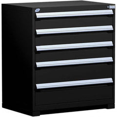 Rousseau Metal - 5 Drawer Black Steel Modular Storage Cabinet - All Tool & Supply