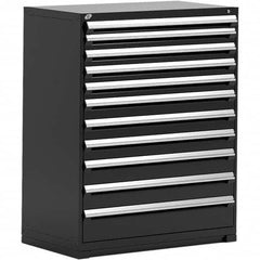 Rousseau Metal - 11 Drawer Black Steel Modular Storage Cabinet - All Tool & Supply