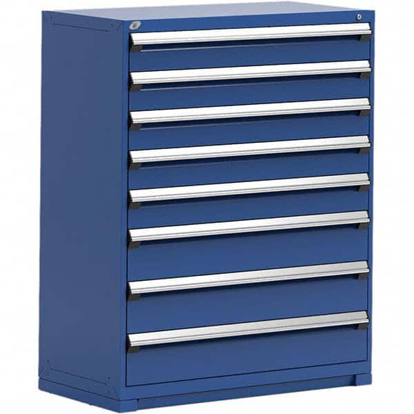 Rousseau Metal - 8 Drawer Avalanche Blue Steel Modular Storage Cabinet - All Tool & Supply