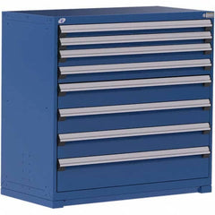 Rousseau Metal - 8 Drawer Avalanche Blue Steel Modular Storage Cabinet - All Tool & Supply