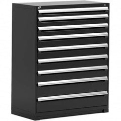 Rousseau Metal - 9 Drawer Black Steel Modular Storage Cabinet - All Tool & Supply