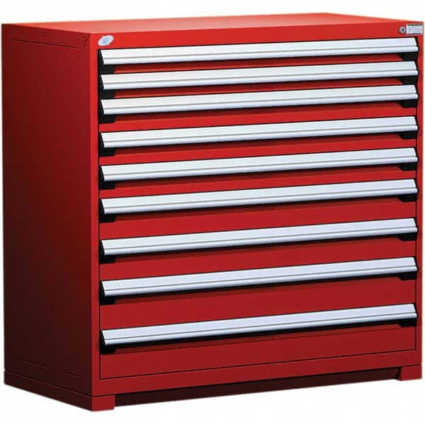 Rousseau Metal - 9 Drawer Flame Red Steel Modular Storage Cabinet - All Tool & Supply