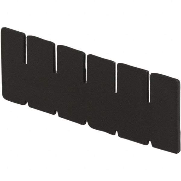 LEWISBins+ - 4-3/8" High, Black Bin Divider - Use with DC1050, Short Side Measures 4.4" Tall - All Tool & Supply