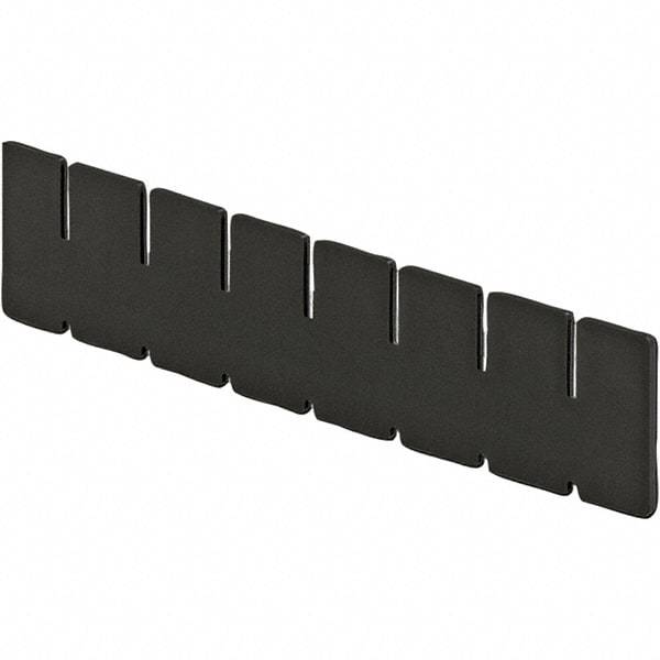 LEWISBins+ - 4-3/8" High, Black Bin Divider - Use with DC2050, Short Side Measures 4.4" Tall - All Tool & Supply