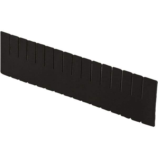 LEWISBins+ - 20-1/4" High, Black Bin Divider - Use with DC3080, Long Side Measures 7.4" Tall - All Tool & Supply