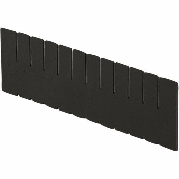 LEWISBins+ - 7-3/8" High, Black Bin Divider - Use with DC3080, Short Side Measures 7.4" Tall - All Tool & Supply