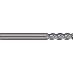 Corner Radius End Mill: 1/2″ Dia, 1-3/4″ LOC, 0.09″ Radius, 5 Flutes, Solid Carbide 4-1/2″ OAL, 1/2″ Shank Dia, 38 ° Helix, Bright/Uncoated, Corner Radius End