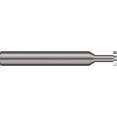 Micro 100 - 1/8" Cut Diam, 0.9mm Cut Width, 1/8" Shank, Straight-Tooth Woodruff Keyseat Cutter - Exact Industrial Supply