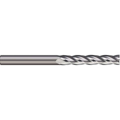 Square End Mill: 0.2362'' Dia, 0.9843'' LOC, 4 Flutes, Solid Carbide Single End, Uncoated, 30 ° Helix, Centercutting, RH Cut, RH Flute