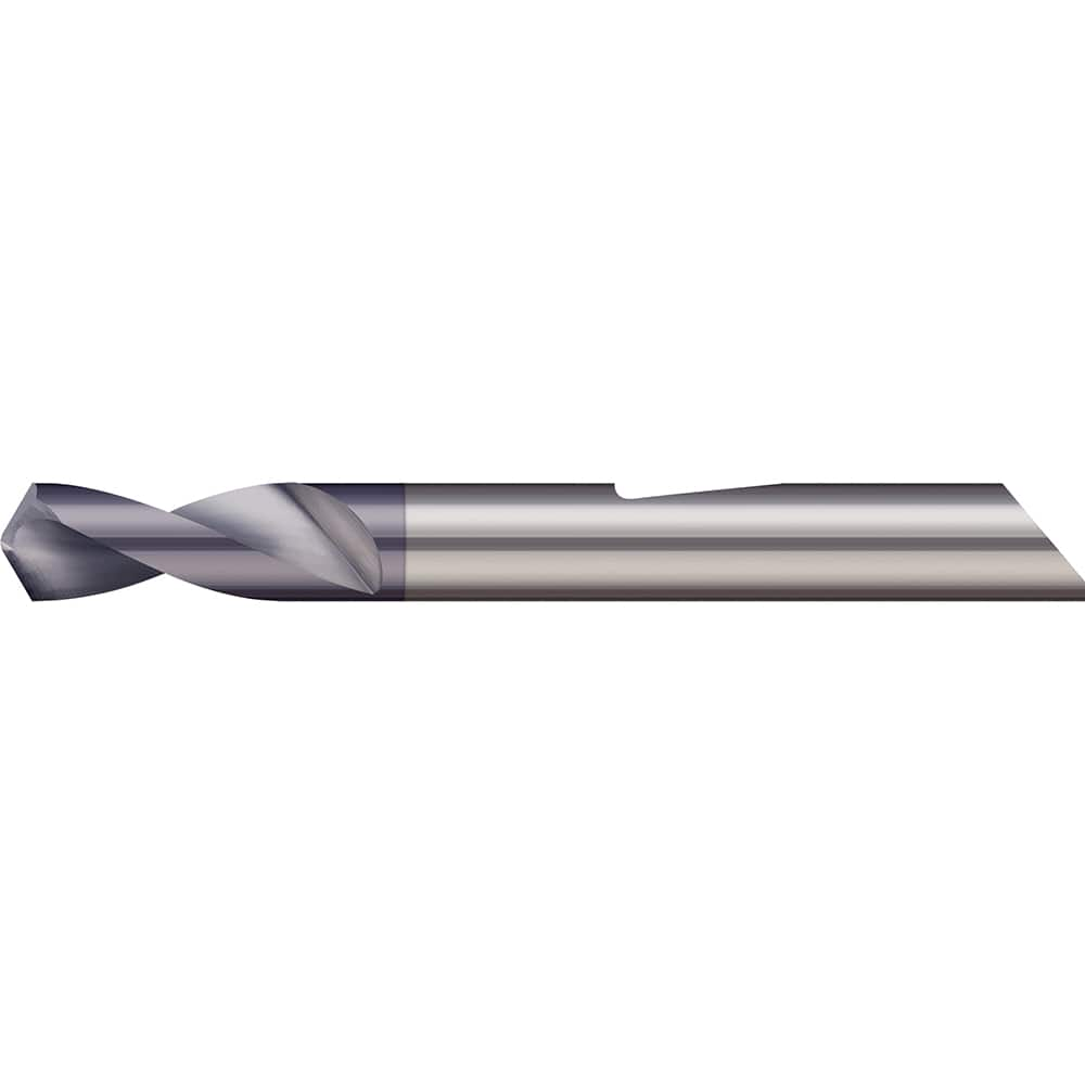 Micro 100 - 3/8" Body Diam, 120°, 2-1/2" OAL, 2-Flute Solid Carbide Spotting Drill - Exact Industrial Supply