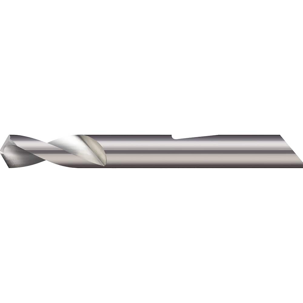 Micro 100 - 0.025" Body Diam, 140°, 1-1/2" OAL, 2-Flute Solid Carbide Spotting Drill - Exact Industrial Supply