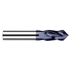 0.1875″ (3/16″) Cutter Diameter × 0.6250″ (5/8″) Length of Cut × 60° included Carbide Drill/End Mill, 2 Flutes, AlTiN Coated - Exact Industrial Supply