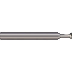 Micro 100 - 60° 1/8" Cut Diam, 0.065" Cut Width, Solid Carbide Dovetail Cutter - Exact Industrial Supply