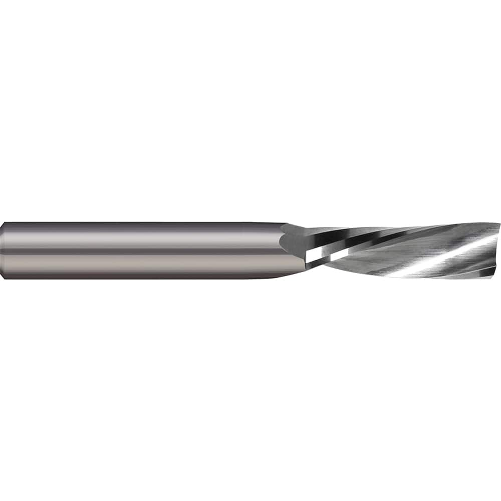 Micro 100 - 1/4" Diam RH Solid Carbide 1-Flute Single Edge Downcut Spiral Router Bit - Exact Industrial Supply