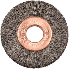 1-1/2″ Small Diameter Crimped Wire Wheel, .006″ Steel Fill, 3/8″ Arbor Hole - All Tool & Supply