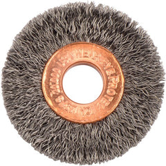 1-1/2″ Small Diameter Crimped Wire Wheel, .008″ Steel Fill, 3/8″ Arbor Hole - All Tool & Supply