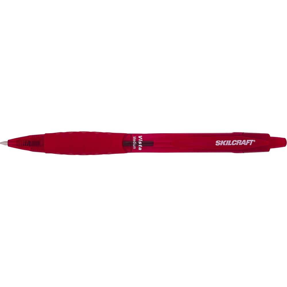 Ability One - Pens & Pencils; Type: Ball Point Pen ; Color: Red ; Tip Type: Medium - Exact Industrial Supply