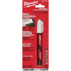 Milwaukee Tool - Markers & Paintsticks; Type: Paint Marker ; Color: White ; Ink Type: Liquid Ink ; Tip Type: Medium ; Material: Plastic ; Maximum Temperature (C): 300.00 - Exact Industrial Supply