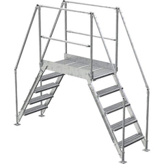 Vestil - Rolling & Wall Mounted Ladders & Platforms; Type: Crossover Bridge ; Style: Crossover ; Number of Steps / Rungs: 5 ; Height (Inch): 92-7/8 ; Load Capacity (Lb.): 500.000 ; Base Width (Inch): 29-1/4 - Exact Industrial Supply