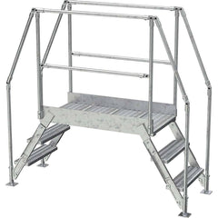 Vestil - Rolling & Wall Mounted Ladders & Platforms; Type: Crossover Bridge ; Style: Crossover ; Number of Steps / Rungs: 3 ; Height (Inch): 72-7/8 ; Load Capacity (Lb.): 500.000 ; Base Width (Inch): 29-1/4 - Exact Industrial Supply