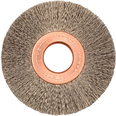 2″ Diameter-1/2″ Arbor Hole - Copper Center Steel Wire Straight Wheel - All Tool & Supply