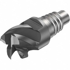 Sandvik Coromant - 1/2" Mill Diam, 0.2756" LOC, 0.2756" OAL, 3 Flute Square End Mill Head - All Tool & Supply