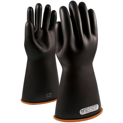 ‎155-1-16/12 - Novax - Natural Rubber Insulating Glove - Class 1 - 16″ - Black/Orange - Straight Cuff