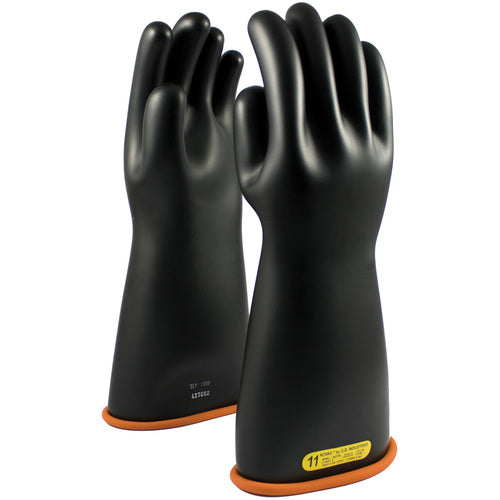 ‎155-2-16/12 - Novax - Natural Rubber Insulating Glove - Class 2 - 16″ - Black/Orange - Straight Cuff