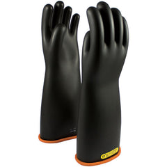 ‎155-2-18/12 - Novax - Natural Rubber Insulating Glove - Class 2 - 18″ - Black/Orange - Straight Cuff - Exact Industrial Supply