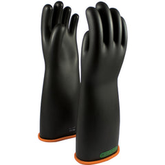 ‎155-3-18/10 - Novax - Natural Rubber Insulating Glove - Class 3 - 18″ - Black/Orange - Straight Cuff - Exact Industrial Supply