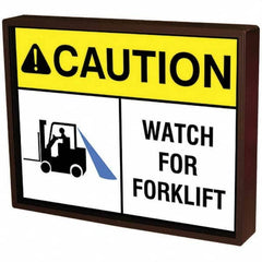 TAPCO - "Caution Watch for Forklift," 14" Wide x 18" High Plastic Warning & Safety Reminder Sign - All Tool & Supply