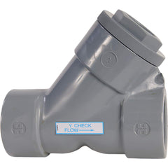 Hayward - Check Valves; Design: Y-Pattern ; Tube Outside Diameter (mm): 19.050 ; Pipe Size (Inch): 3/4 ; Tube Outside Diameter (Inch): 3/4 ; End Connections: Socket ; Material: CPVC - Exact Industrial Supply