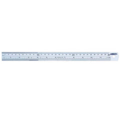 Insize USA LLC - Steel Rules; Length (Inch): 48 ; Length (mm): 1200.00 ; Graduation Style: Inch/Metric ; Flexibility: Rigid ; Width (Decimal Inch): 1.3780 ; Width (mm): 35.00 - Exact Industrial Supply