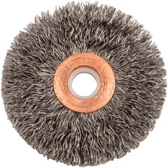 2-1/2″ Small Diameter Crimped Wire Wheel, .014″ Steel Fill, 1/2″-3/8″ Arbor Hole - All Tool & Supply