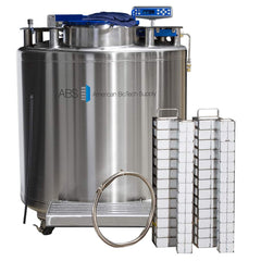 American BioTech Supply - Drums & Tanks; Product Type: Auto Fill Cryogenic Tank ; Volume Capacity Range: 85 Gal. and Larger ; Material Family: Steel ; Height (Inch): 53 ; Diameter/Width (Inch): 45 ; Shape: Round - Exact Industrial Supply