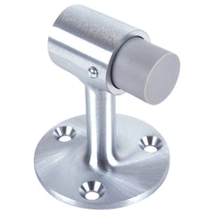 Rockwood - Stops; Type: Angle Floor Stop ; Finish/Coating: Satin Chrome ; Projection: 3 (Inch); Mount Type: Floor - Exact Industrial Supply