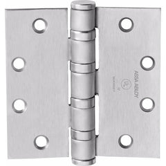 Yale - Commercial Hinges; Length (Inch): 5 ; Thickness (Decimal Inch): 0.1900 ; Minimum Thickness: 4.8260 (mm); Number of Knuckles: 5.000 ; Stanley Finish Code: US26D ; Finish/Coating: US26D - Exact Industrial Supply