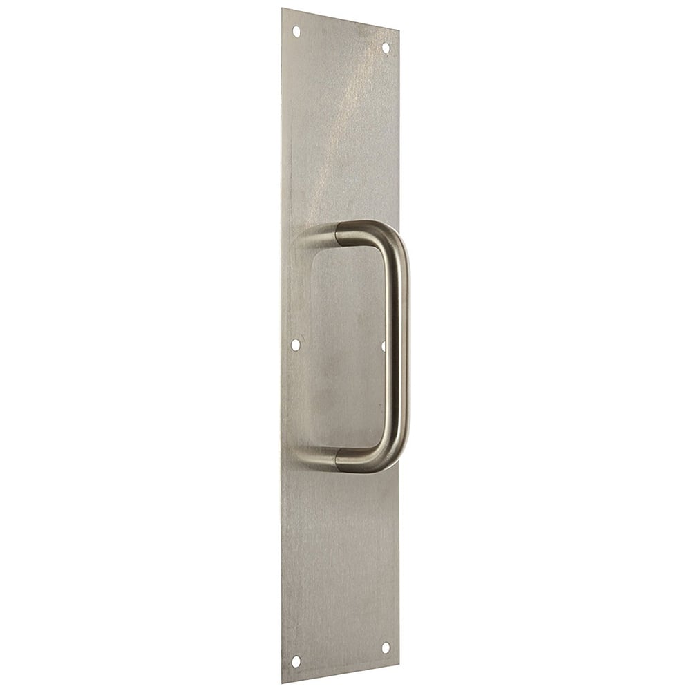 Rockwood - Door Pulls; Overall Length (Inch): 16 ; Finish/Coating: Satin Stainless Steel ; Grip Length: 4 (Inch) - Exact Industrial Supply