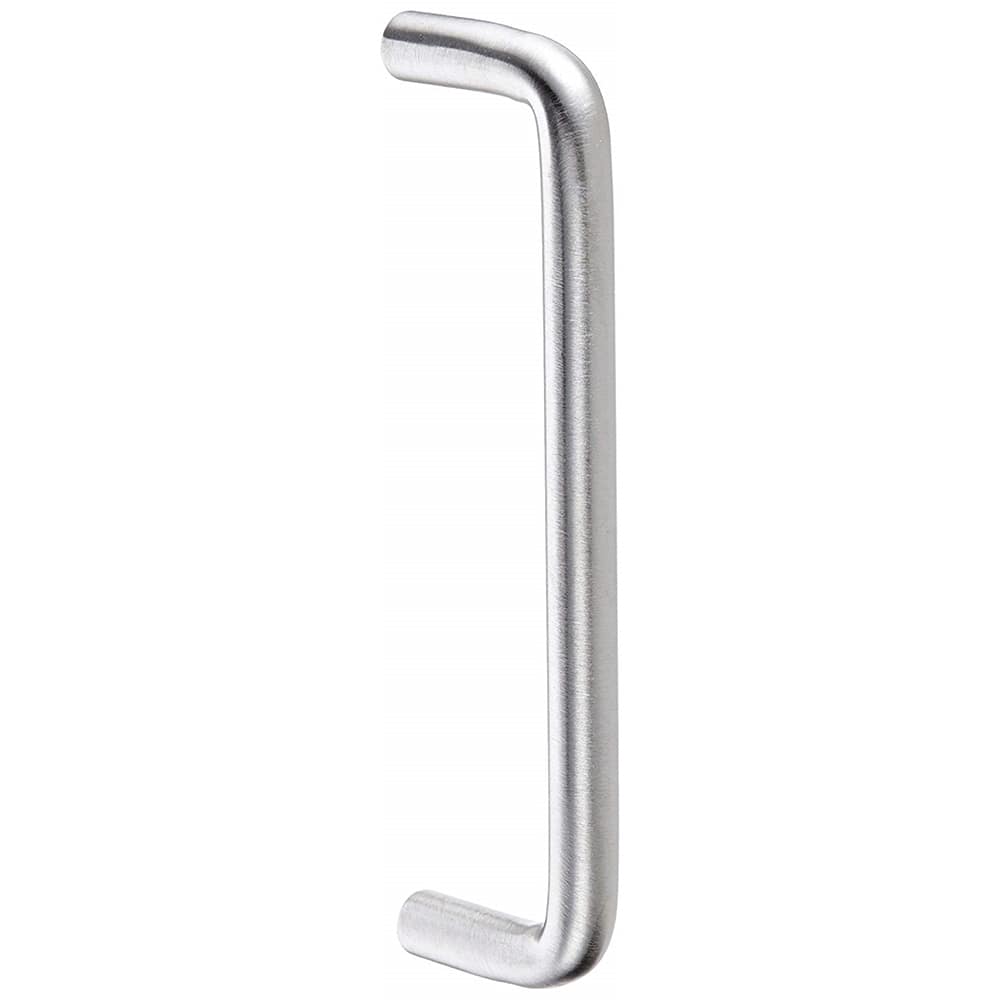 Rockwood - Door Pulls; Overall Length (Inch): 16 ; Finish/Coating: Satin; Chrome Plated Brass ; Grip Length: 4 (Inch); Projection: 1-1/4 (Inch) - Exact Industrial Supply