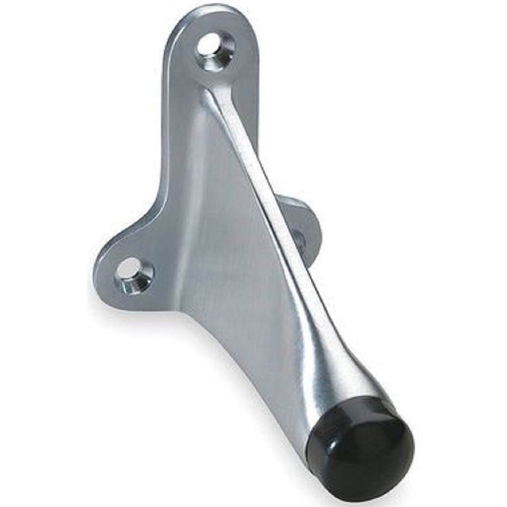 Rockwood - Stops; Type: Heavy-Duty Wall Stop ; Finish/Coating: Satin Chrome ; Projection: 3-3/4 (Inch); Mount Type: Wall - Exact Industrial Supply