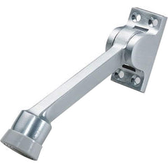 Rockwood - Stops; Type: Kick Down Door Stop ; Finish/Coating: Satin Chrome ; Projection: 5 (Inch); Mount Type: Floor - Exact Industrial Supply