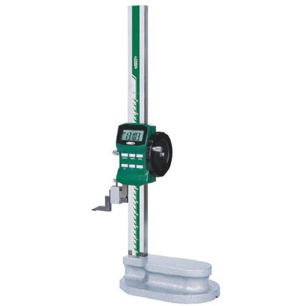 Insize USA LLC - Electronic Height Gages; Maximum Measurement (Decimal Inch): 12 ; Maximum Measurement (mm): 300 ; Resolution (Decimal Inch): 0.0005 ; Data Output: SPC ; Display Type: LED ; Accuracy (Inch): +/-.002 - Exact Industrial Supply