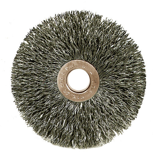 3″ Small Diameter Crimped Wire Wheel, .006″ Steel Fill, 5/8″ Arbor Hole - All Tool & Supply