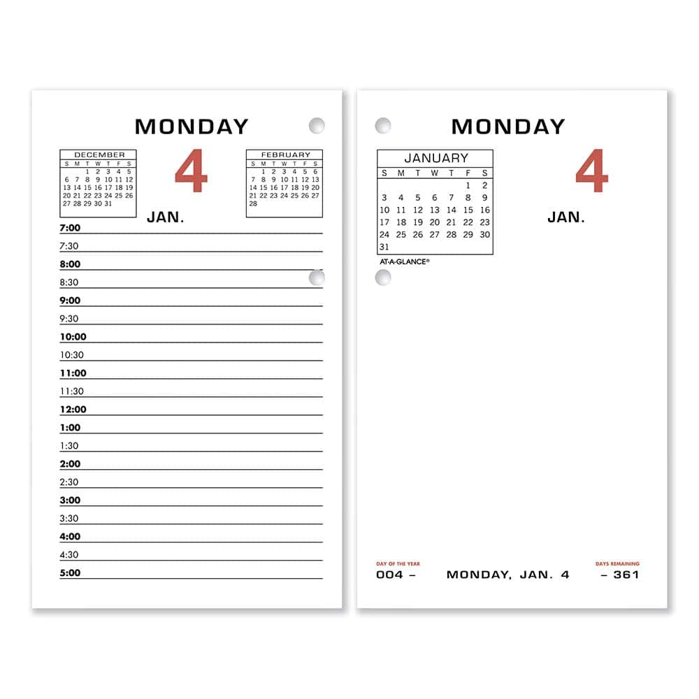 AT-A-GLANCE - Note Pads, Writing Pads & Notebooks Writing Pads & Notebook Type: Desk Calendar Refill Size: 3-1/2 x 6 - All Tool & Supply